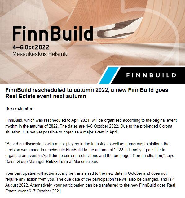 Nieuw schema van Finnbuild ！